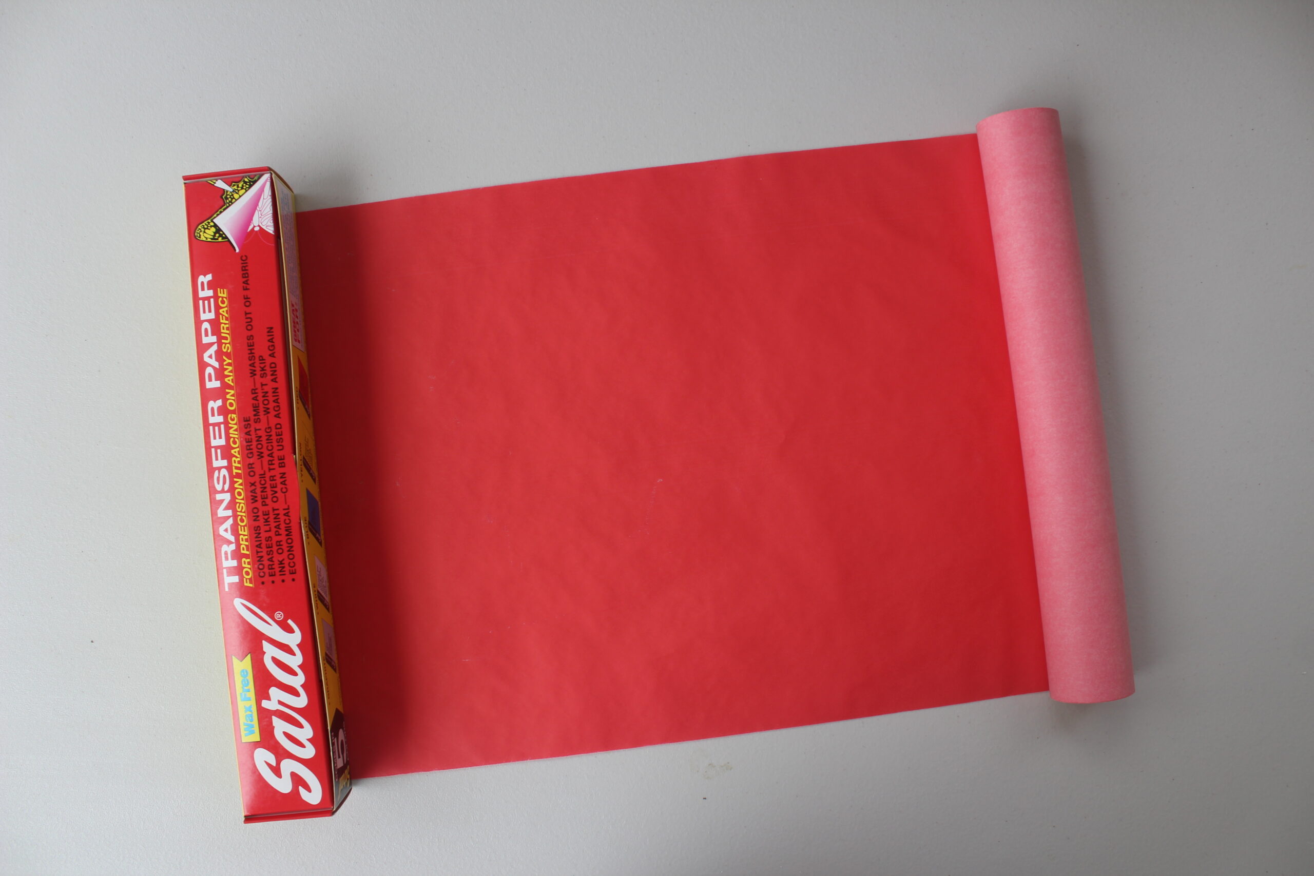 Saral Wax Free Transfer Paper - Red - 12 inches x 12 foot Roll