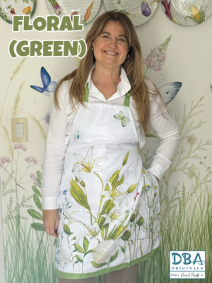 Floral Apron Green