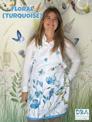 Floral Apron Turquoise