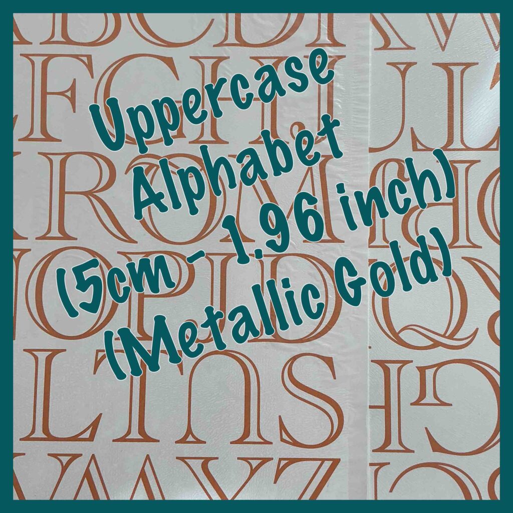 CP118 Uppercase Alphabet (5cm - 1.96 inch) Metallic Gold